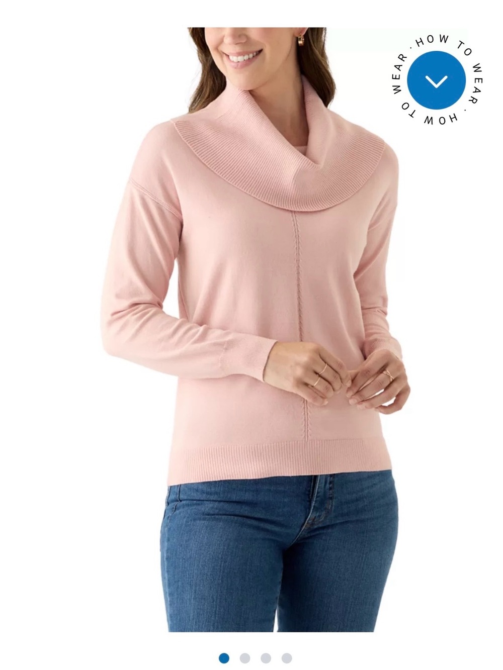 Wonderly Soft Blush Cowl Neck Sweater